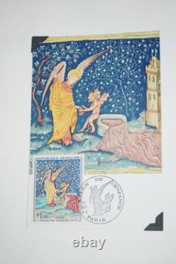 FRANCE ANNÉES 1960-1970 COLLECTION DE TIMBRES D'ART NEUFS ET CARTES MAXIMUM DANS UN ALBUM