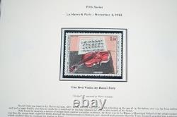 FRANCE ANNÉES 1960-1970 COLLECTION DE TIMBRES D'ART NEUFS ET CARTES MAXIMUM DANS UN ALBUM