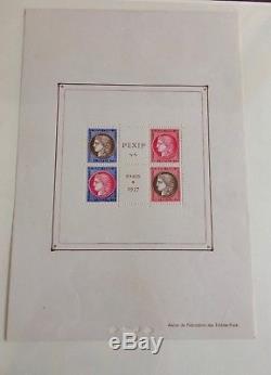 Fin Dannée Lot 100 France Collection Timbres Albums Dt N ° 5 Bloc 2 & 3 257a Ca