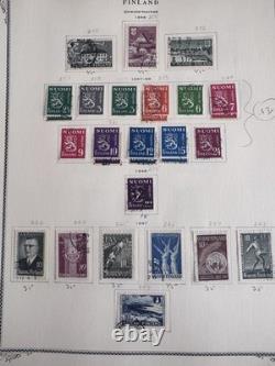 Finlande 1941-60 avec collection de timbres BOB Carélie sur pages d'album Scott à 2 griffes