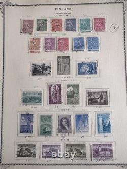 Finlande 1941-60 avec collection de timbres BOB Carélie sur pages d'album Scott à 2 griffes
