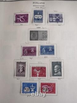 Finlande 1941-60 avec collection de timbres BOB Carélie sur pages d'album Scott à 2 griffes