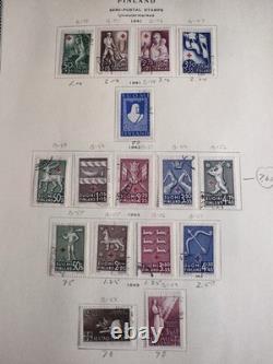 Finlande 1941-60 avec collection de timbres BOB Carélie sur pages d'album Scott à 2 griffes