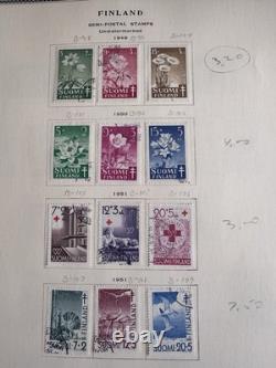 Finlande 1941-60 avec collection de timbres BOB Carélie sur pages d'album Scott à 2 griffes