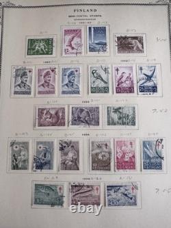 Finlande 1941-60 avec collection de timbres BOB Carélie sur pages d'album Scott à 2 griffes
