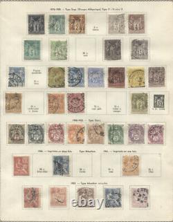 France 1853-1959 Collection Sur Les Pages Album Mostement Utilisés Presque Entièrement Utilisés T