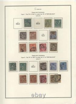 France 1876-1924 Grande collection spécialisée sur 10 pages d'album