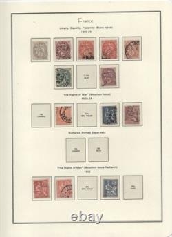 France 1876-1924 Grande collection spécialisée sur 10 pages d'album