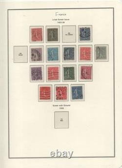 France 1876-1924 Grande collection spécialisée sur 10 pages d'album
