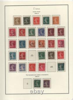 France 1876-1924 Grande collection spécialisée sur 10 pages d'album