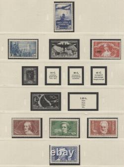 France 1900-1955 Collection En Safe Dual Album Mnh Mint Principalement Mnh À Partir De 1940