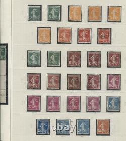 France 1906-1937 Sower Set Collection On Safe Album Pages Mnh Mint Comprend De Nombreux