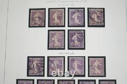 France 1906-1939 Collection de plus de 2850 timbres d’étude Semeuse oblitérés dans un album