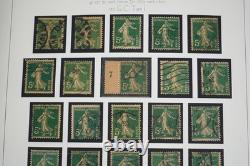 France 1906-1939 Collection de plus de 2850 timbres d’étude Semeuse oblitérés dans un album