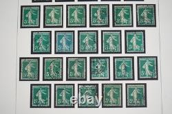 France 1906-1939 Collection de plus de 2850 timbres d’étude Semeuse oblitérés dans un album