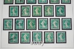 France 1906-1939 Collection de plus de 2850 timbres d’étude Semeuse oblitérés dans un album