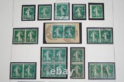 France 1906-1939 Collection de plus de 2850 timbres d’étude Semeuse oblitérés dans un album