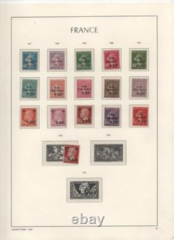 France 1927-1939 Collection de 52 timbres sur 3 pages d'album