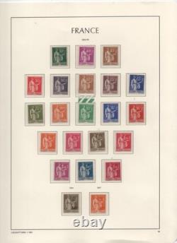 France 1927-1939 Collection de 52 timbres sur 3 pages d'album
