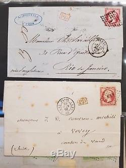 France Collection # 43 2 Albums De Lettres Dès Timbres Classiques Dt Destinations