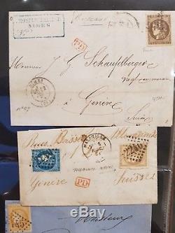 France Collection # 43 2 Albums De Lettres Dès Timbres Classiques Dt Destinations