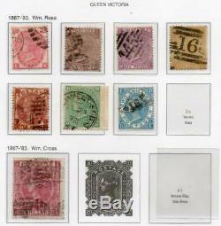 GB Collection Précieuse En Davo Album, De Nombreux Articles Coûteux 1840-1970 Penny Black