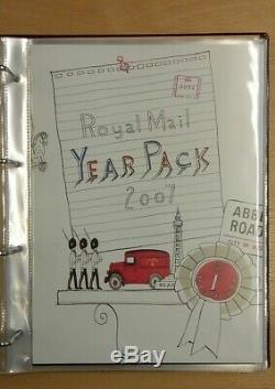 GB Royal Mail Pack Année Collection 2003 2007 En Album Valeur Nominale De £ 280.60