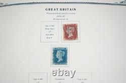 GRANDE-BRETAGNE 1840-1980 COLLECTION DE 1 950+ TIMBRES NEUFS ET USAGÉS DANS UN ALBUM SCOTT