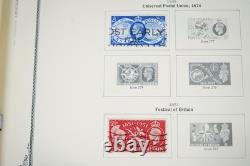 GRANDE-BRETAGNE 1880s-1980s COLLECTION DE 1 050+ TIMBRES NEUFS ET USAGÉS DANS UN ALBUM SCOTT