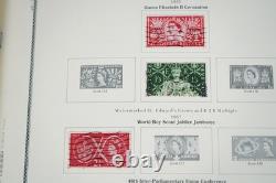 GRANDE-BRETAGNE 1880s-1980s COLLECTION DE 1 050+ TIMBRES NEUFS ET USAGÉS DANS UN ALBUM SCOTT