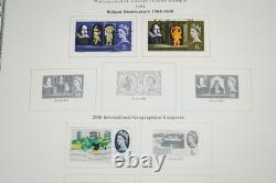 GRANDE-BRETAGNE 1880s-1980s COLLECTION DE 1 050+ TIMBRES NEUFS ET USAGÉS DANS UN ALBUM SCOTT