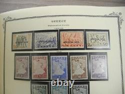 GRECE, Superbe collection de timbres MINT (beaucoup de NH) montée dans un album spécialisé Scott