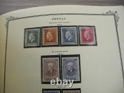 GRECE, Superbe collection de timbres MINT (beaucoup de NH) montée dans un album spécialisé Scott