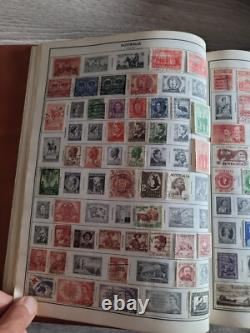 Grand et Épais Album de Timbres Harris avec 10 800 Timbres du Monde Entier, Très Bon État