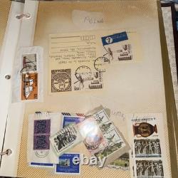 Grand lot de collection d'album de timbres de plus de 1 000 Canada et pays étrangers Croisés en vrac