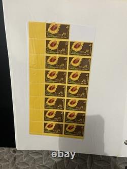 Grand lot de collections de timbres vintage - classeur album de timbres, blocs de plaques de timbres. 01,22 cents