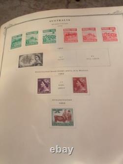 Grande-Bretagne. Collection de timbres des colonies britanniques dans un énorme album Scott de 1954 1850s+