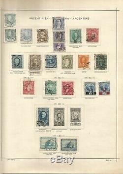 Grande Collection D'argentine Sur Des Pages D'album Anciennes De 1858 À 1970 Environ
