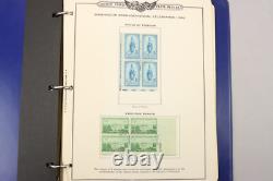 Grande collection de blocs de plaques américains Lot 1950-1960 MNH et neuf 1000+ timbres dans des albums