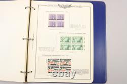Grande collection de blocs de plaques américains Lot 1950-1960 MNH et neuf 1000+ timbres dans des albums