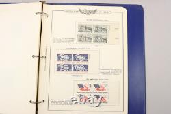 Grande collection de blocs de plaques américains Lot 1950-1960 MNH et neuf 1000+ timbres dans des albums