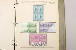 Grande collection de blocs de plaques américains Lot 1950-1960 MNH et neuf 1000+ timbres dans des albums