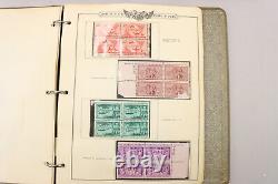 Grande collection de blocs de plaques américains Lot 1950-1960 MNH et neuf 1000+ timbres dans des albums