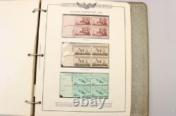 Grande collection de blocs de plaques américains Lot 1950-1960 MNH et neuf 1000+ timbres dans des albums