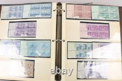 Grande collection de blocs de plaques américains Lot 1950-1960 MNH et neuf 1000+ timbres dans des albums