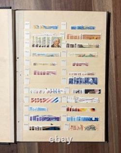 Grande collection de timbres américains d'occasion dans un album vintage 1800-1980+ des centaines triées