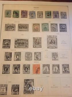 Grande collection de timbres classiques du Pérou, timbres aériens, pages d'album