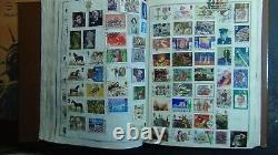 Grande collection de timbres dans un album Harris, beaucoup de milliers ou très grands à I