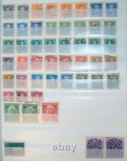 Grande collection de timbres de Hongrie, de Bolivie, de Norvège et du Nicaragua dans un livre de stock de 1000 exemplaires