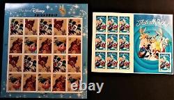 Grande collection de timbres de lot de livrets USPS, FDC, livres, plus de 500 timbres neufs.